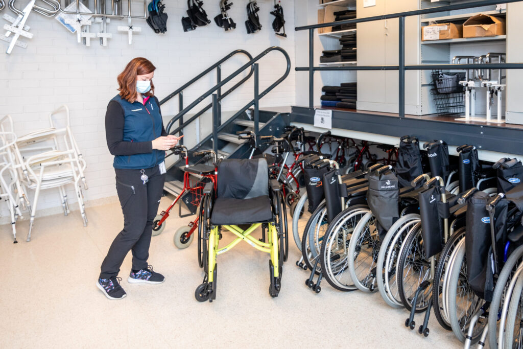 Effector Mobilea käytetään apuvälinevarastossa